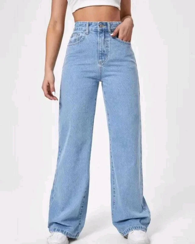 Women Straight Fit High Rise Blue Jeans - Polo Blue, 32