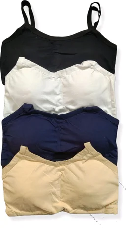 Pack of 4 Women Bralette Lightly Padded Bra (Multicolor) - 28A, Navy Blue