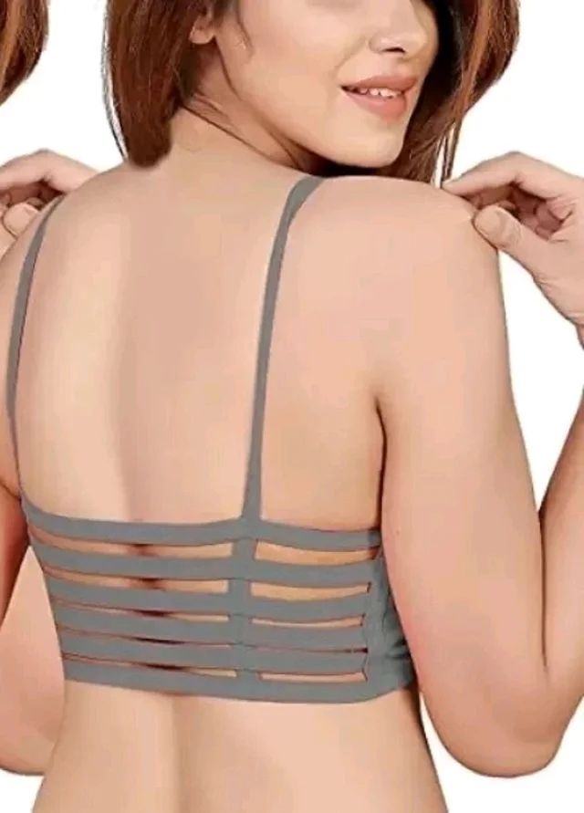 Pack of 4 Women Bralette Lightly Padded Bra (Multicolor) - 32A, Black