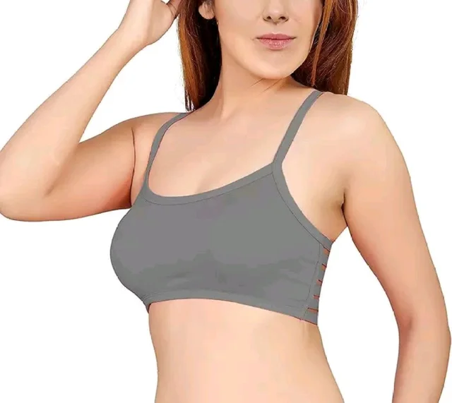 Pack of 4 Women Bralette Lightly Padded Bra (Multicolor) - 32A, Black