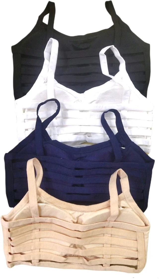 Pack of 4 Women Bralette Lightly Padded Bra (Multicolor) - 34A, Navy Blue