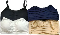 Pack of 4 Women Bralette Lightly Padded Bra (Multicolor) - 34A, Navy Blue