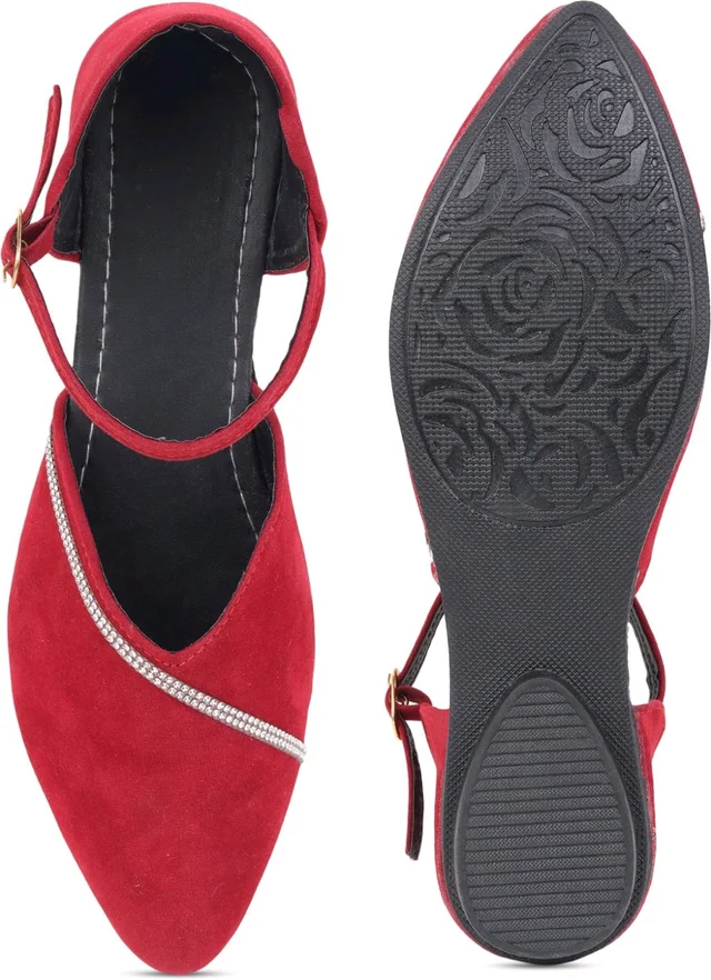 Saba Collection Women Flats Sandal (Black, 7) - Cardinal, 3