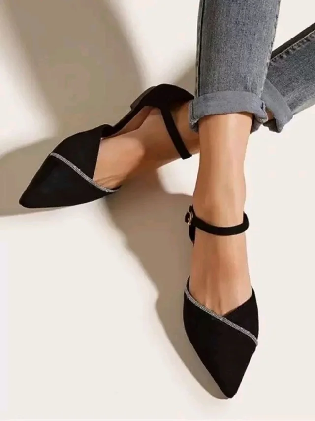 Saba Collection Women Flats Sandal (Black, 7) - Black, 4