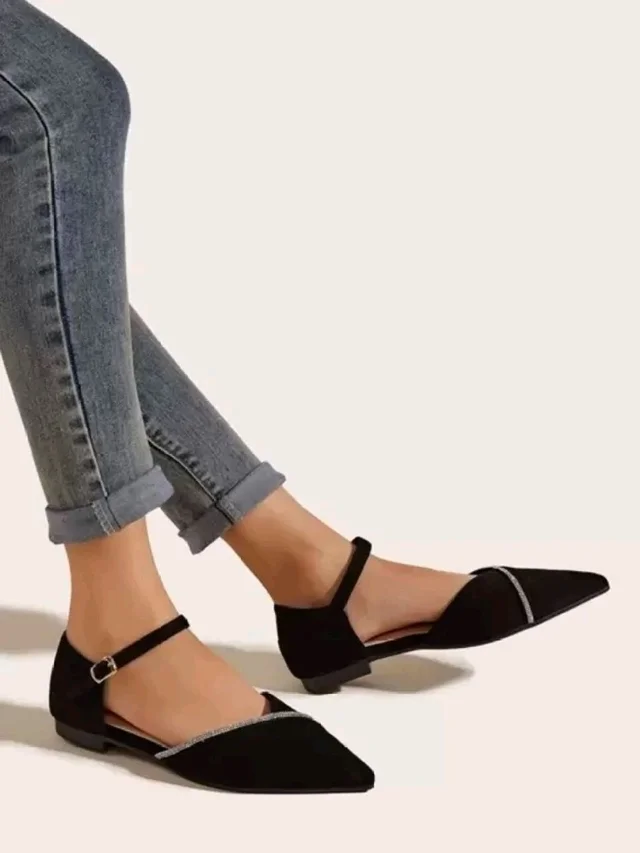 Saba Collection Women Flats Sandal (Black, 7) - Black, 5