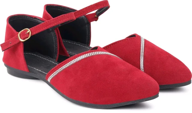 Saba Collection Women Flats Sandal (Black, 7) - Cardinal, 6