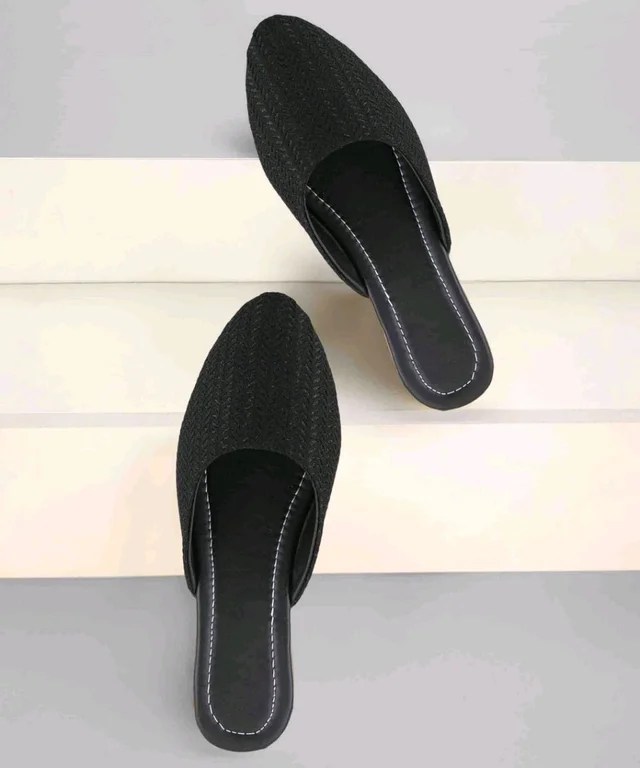 Muzem Women Flats Sandal (Pink, 5) - Black, 4