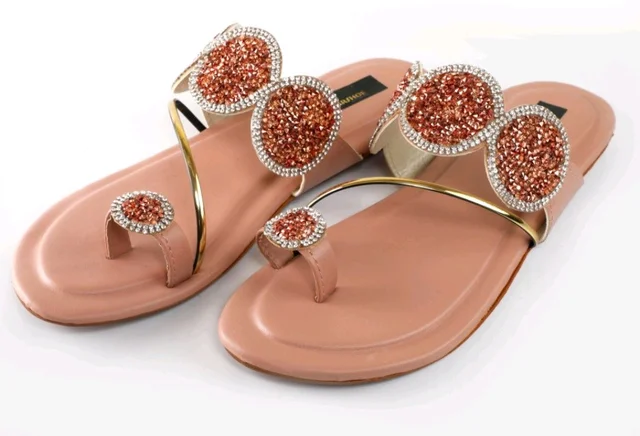 Bootify Women Flats Sandal (Grey, 7) - Burning Sand, 9