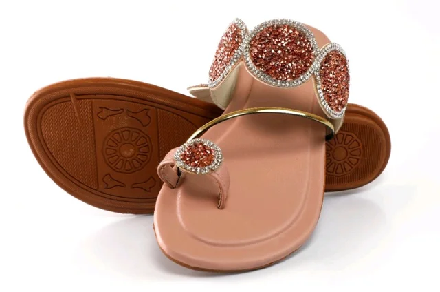 Bootify Women Flats Sandal (Grey, 7) - Burning Sand, 9
