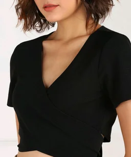Casual Regular Sleeves Solid Women Black Top - Black, M
