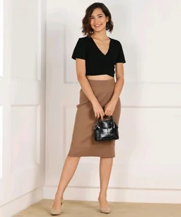 Casual Regular Sleeves Solid Women Black Top - Black, XS