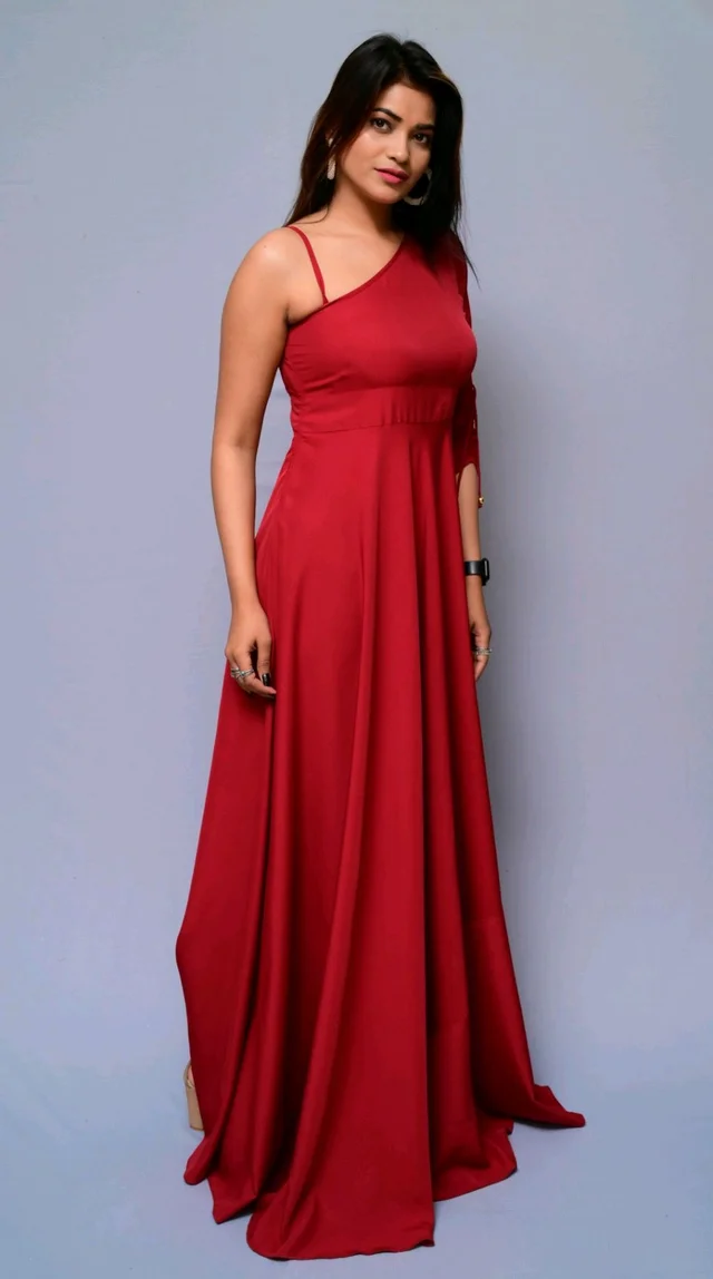 Women Fit and Flare Maroon Dress
- Maroon, L