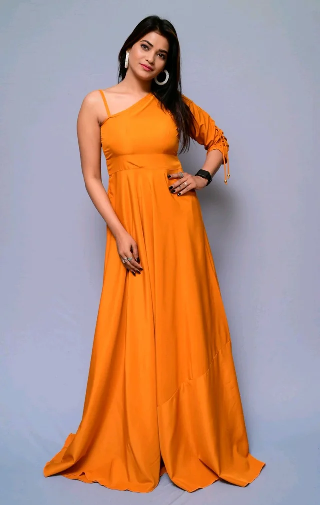 Women Fit and Flare Maroon Dress
- Rust, L