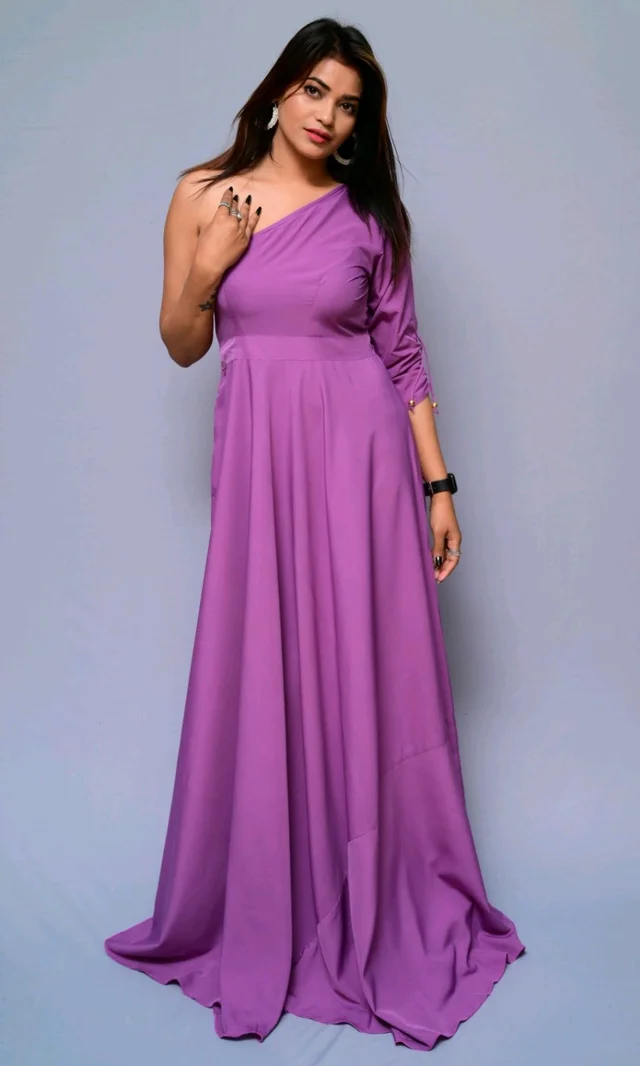 Women Fit and Flare Maroon Dress
- Lavender, M