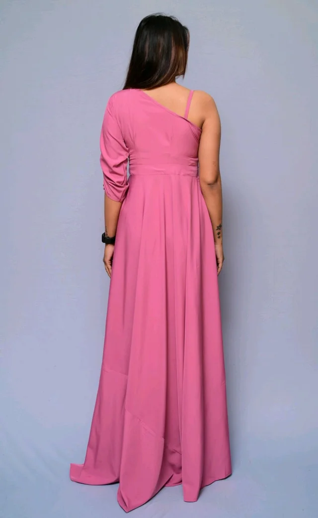 Women Fit and Flare Maroon Dress
- Pink, S