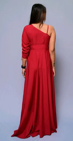 Women Fit and Flare Maroon Dress
- Maroon, XS