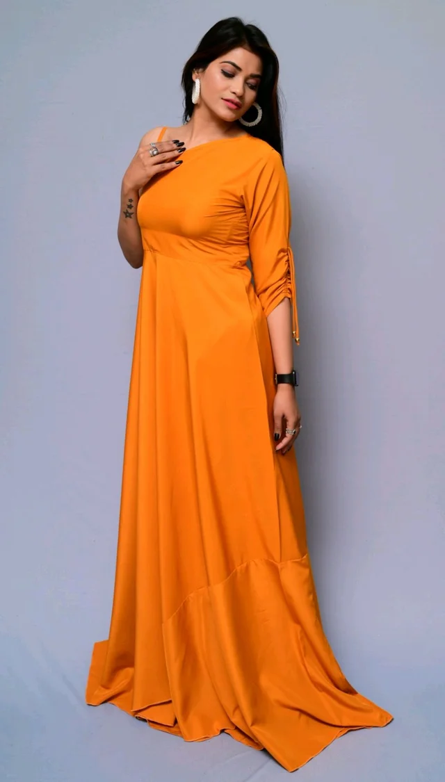 Women Fit and Flare Maroon Dress
- Rust, XS