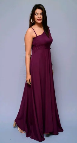Women Fit and Flare Maroon Dress
- Wine, XL