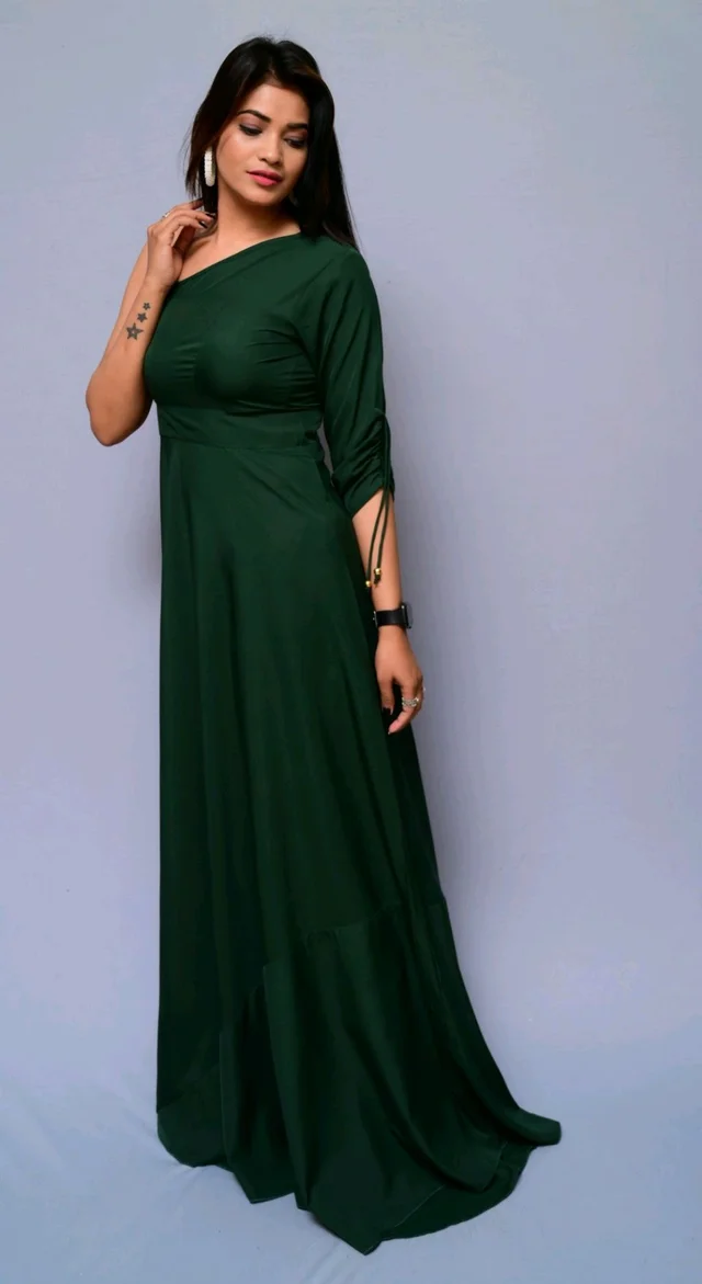 Women Fit and Flare Maroon Dress
- BGreen, XL