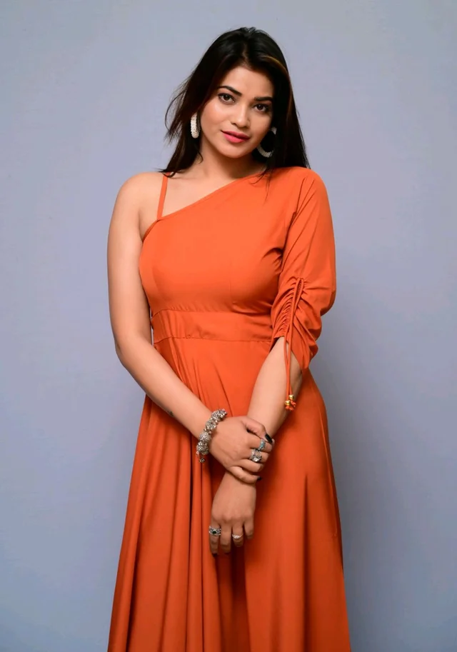 Women Fit and Flare Maroon Dress
- Burning Orange, XXL