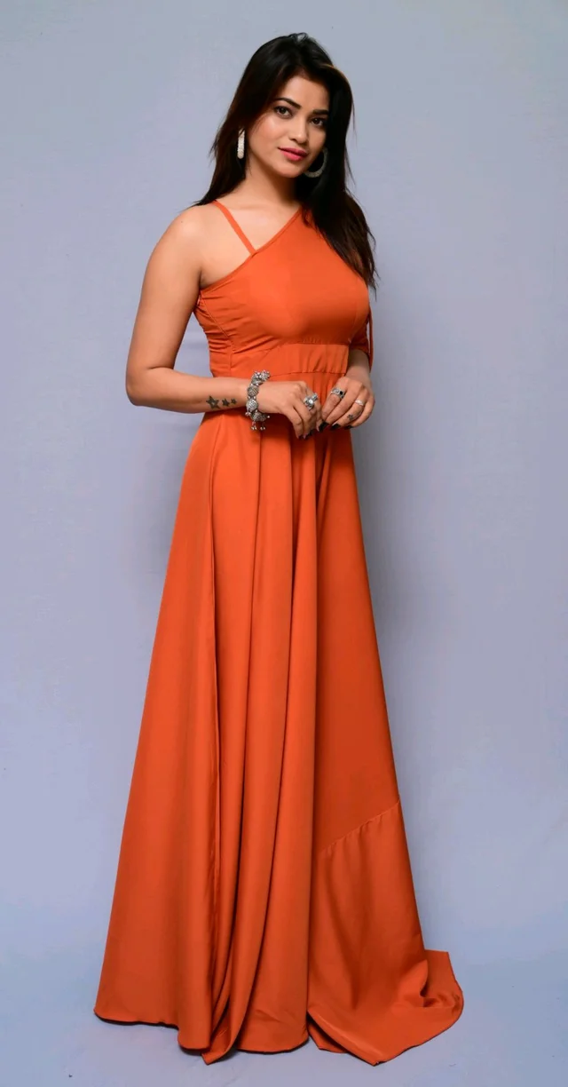 Women Fit and Flare Maroon Dress
- Burning Orange, 5XL