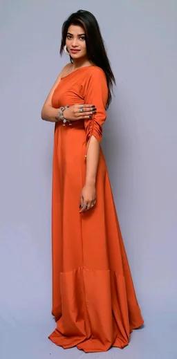 Women Fit and Flare Maroon Dress
- Burning Orange, 5XL