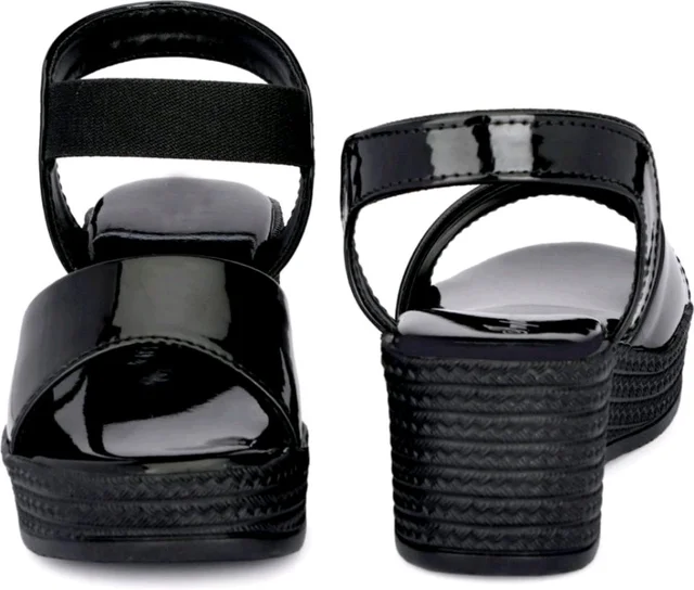 Women Wedges Sandal (Black, 6)
- Black, 4