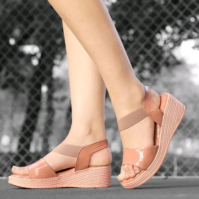 Women Wedges Sandal (Black, 6)
- Rose Fog, 4