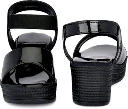 Women Wedges Sandal (Black, 6)
- Black, 6