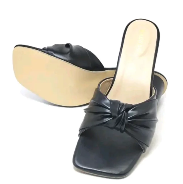 Block Heel Slipper For Women And Girl - Black, 4
