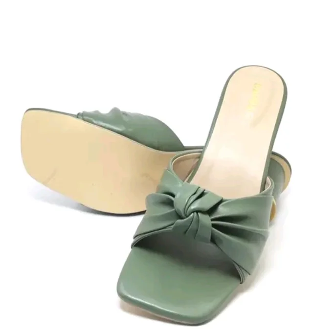 Block Heel Slipper For Women And Girl - Battleship Gray, 6