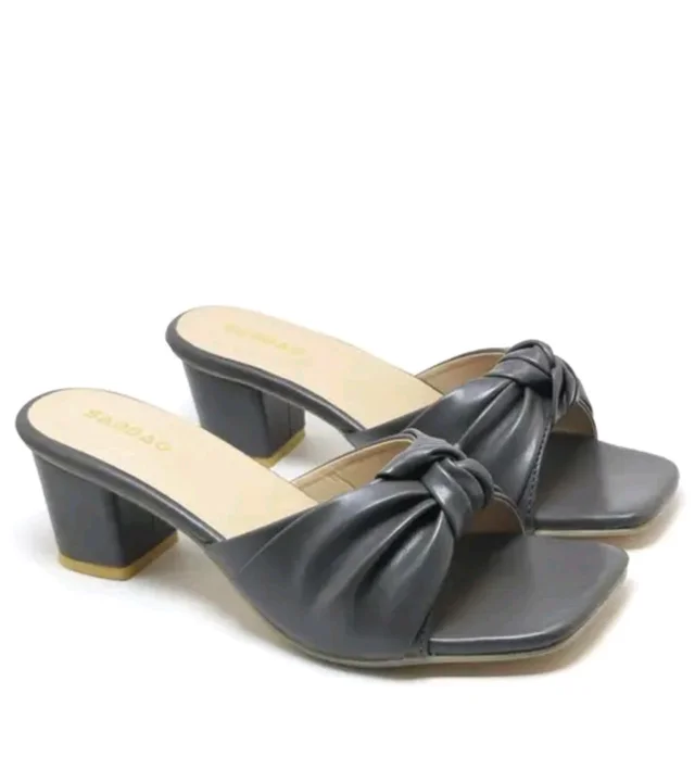 Block Heel Slipper For Women And Girl - Dorado, 7