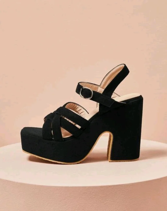 LATEST WOMEN HEEL - Black, 4