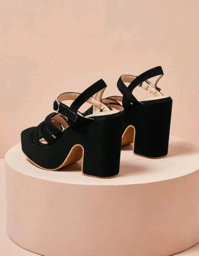 LATEST WOMEN HEEL - Black, 6