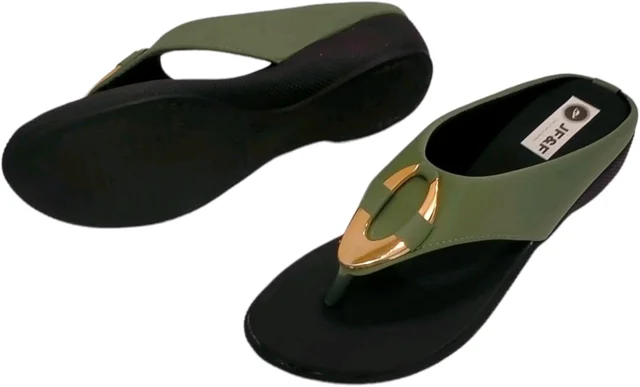 Women's Fashion Sandal Faux Leather, Comfortable & Stylish Wedges Ideal for Casual & Formal Occasions (Green, 5) - Verdigris, 6