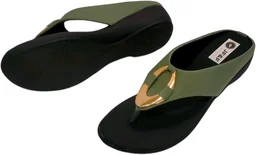 Women's Fashion Sandal Faux Leather, Comfortable & Stylish Wedges Ideal for Casual & Formal Occasions (Green, 5) - Verdigris, 9