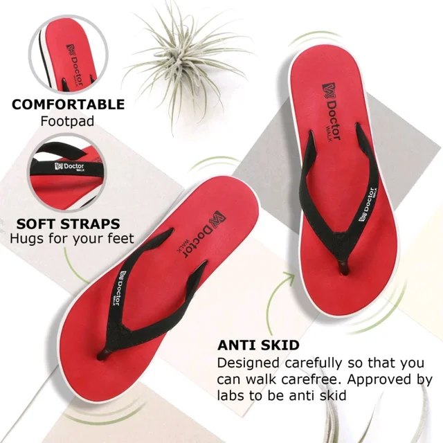 Lightweight Antiskid|Ortho|Heels Slippers for Women Flip Flop for Girls Women Slippers
(Maroon, 4)
- Red, 6