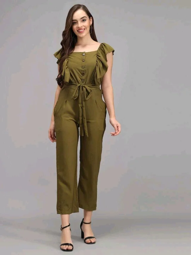 Solid women jumpsuit. - Shingle Fawn, L