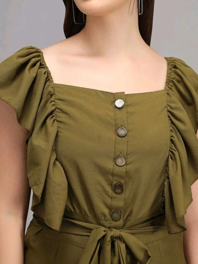 Solid women jumpsuit. - Shingle Fawn, L