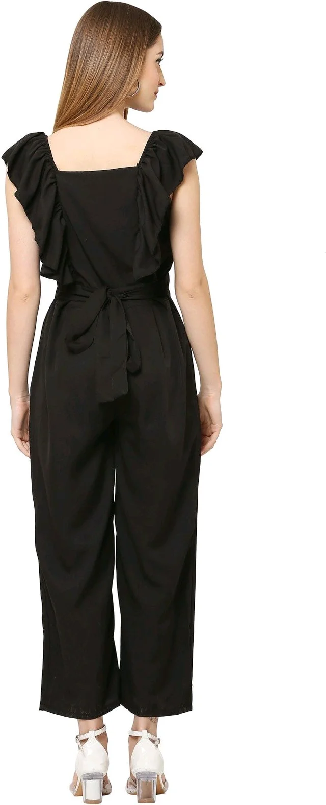 Solid women jumpsuit. - Black, L