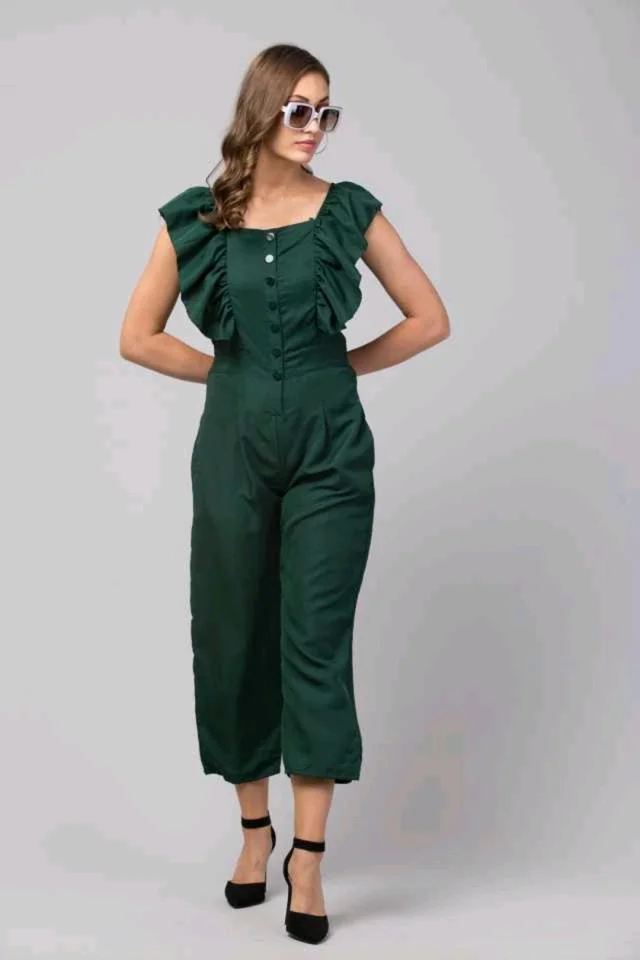 Solid women jumpsuit. - Te Papa Green, L