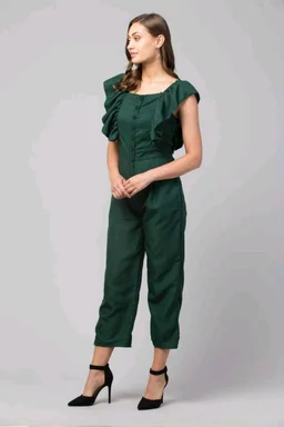 Solid women jumpsuit. - Te Papa Green, L