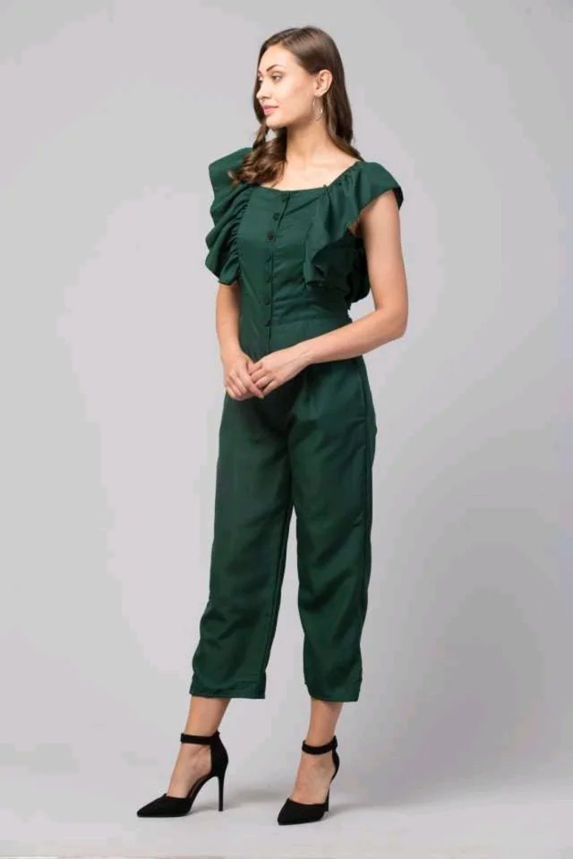 Solid women jumpsuit. - Te Papa Green, L