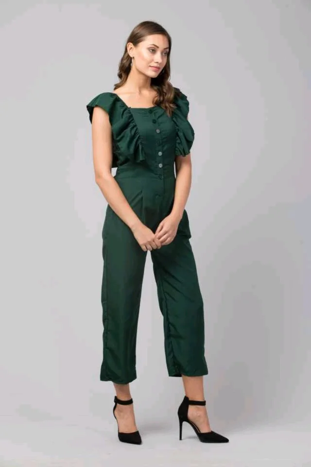 Solid women jumpsuit. - Te Papa Green, L