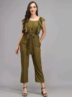 Solid women jumpsuit. - Shingle Fawn, M
