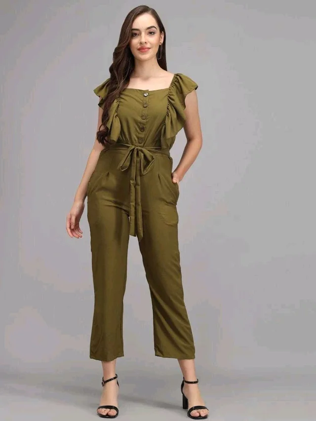 Solid women jumpsuit. - Shingle Fawn, M
