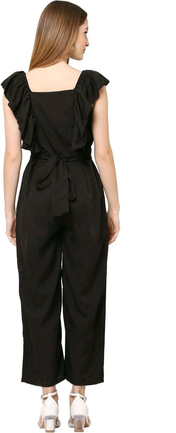 Solid women jumpsuit. - Black, M