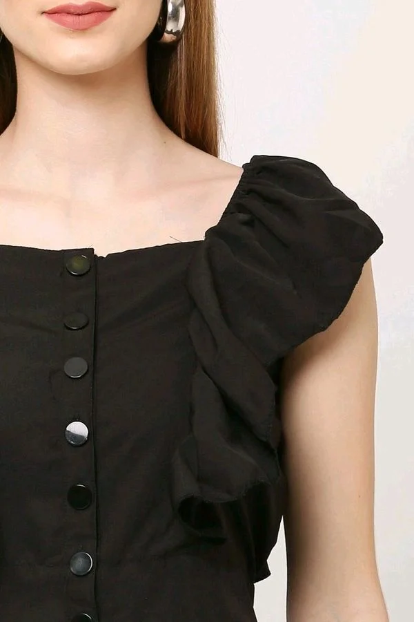 Solid women jumpsuit. - Black, XL