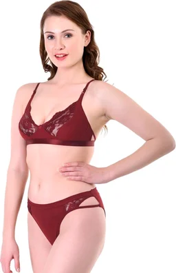 Bra & Panty Set Self Design Multicolor Lingerie Set
- 30B