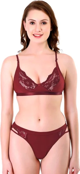 Bra & Panty Set Self Design Multicolor Lingerie Set
- 38B